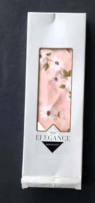 Pañuelo de algodón vintage nuevo en caja elegancia para mujer pañuelo Italia rosa floral años 70 Foto 1 de 4