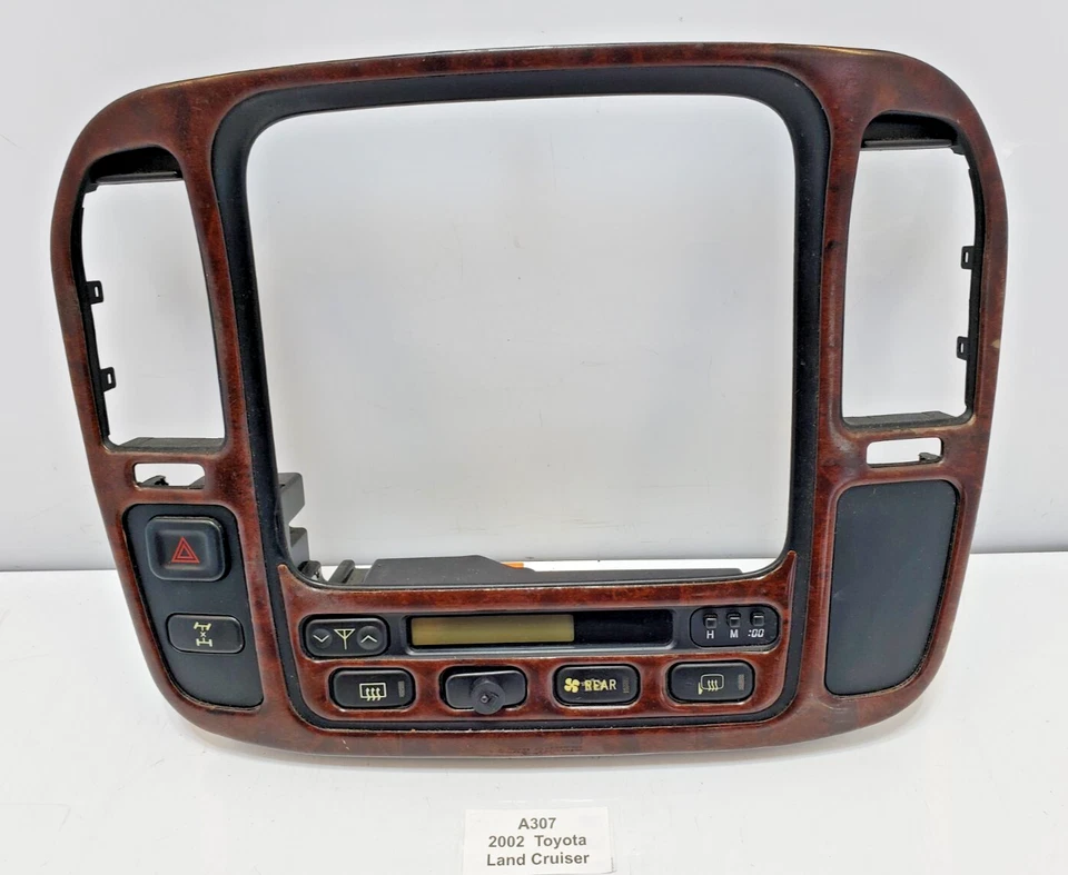 ✅ 98-02 OEM Toyota Land Cruiser J100 painel rádio controle climático acabamento em madeira - Imagem 1 de 4