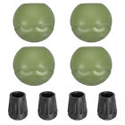4 pièces 0,55 pouces de remplacement de chaise pieds TPE chaise de camping embouts jambes casquette vert