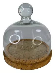 Cake Pie or Collectable Holder With Top Cork Base & Bottom Plate - Picture 1 of 6