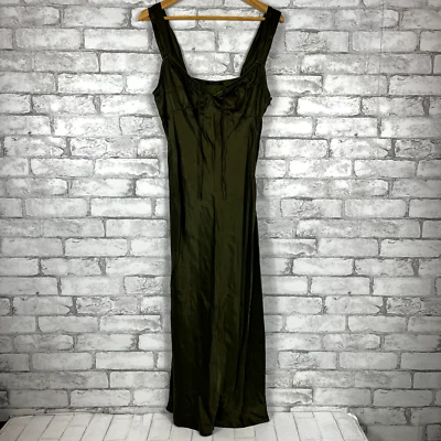 Vestido midi verde expedición cuello cuadrado para mujer MADEWELL NUEVO SIN ETIQUETAS $118 talla 8 NO103 Foto 1 de 4