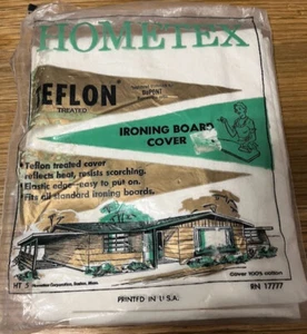 Vintage HOMETEX Ironing Board Cover 100% Cotton Teflon Treated Elastic Edge - Picture 1 of 3