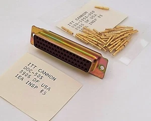 ITT Cannon DDC-50S - DB50 Female Connector w/Gold Plated Contacts Avionics -2122 - Picture 1 of 4