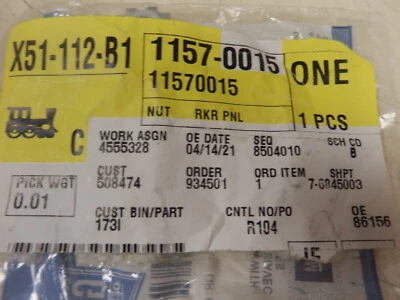 Genuine OEM GM  11570015 Fog Lamp Mounting Nut 10-20 Chevy Silverado GMC Sierra - Image 1 of 2
