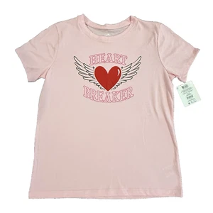 Way to Celebrate Valentine Pink ‘Heart Breaker’ Tee T-Shirt Girls XXL 18 NEW - Picture 1 of 7