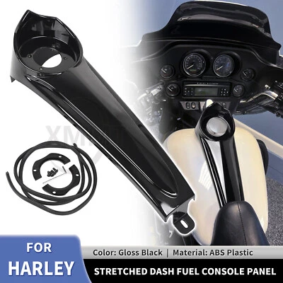 Vivid Black Stretched Dash Panel For Harley Touring Street Road Glide EFI FLTRI Foto 1 de 4