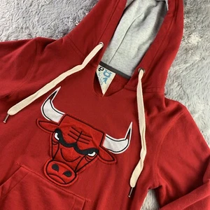 Chicago Bulls Sweatshirt Youth Small Red Hoodie Pullover Long Sleeve Basketball - Picture 1 of 10
