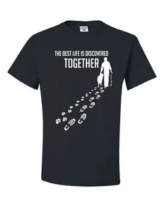 T Shirt - Black - Dog Rescue "The best life is discovered together" S-XXL - Bild 1 von 1