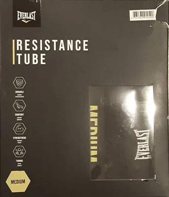 TUBO DE EJERCICIO RESISTENCIA ETERNA *Medio * Negro * con funda/protección Foto 1 de 4
