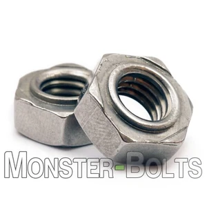 Bulk Qty 750 - M10 Metric DIN 929 Hex Weld Nuts 3 Projections A2 Stainless - Picture 1 of 4