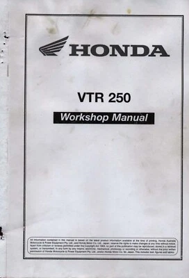 3 hole punch Repair Service Shop Manual 1997-2008 Honda VTR250 MC33 VTR 250 - Image 1 of 4