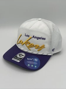 '47 Los Angeles Lakers Chamberlain Hitch Sombrero Ajustable Blanco Script NUEVO - Imagen 1 de 15