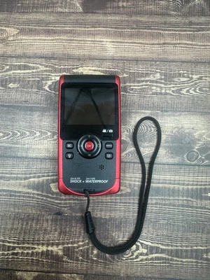 Samsung HMX-W200 Red Black Full HD Waterproof Pocket Camcorder W/ Strap - Image 1 of 4