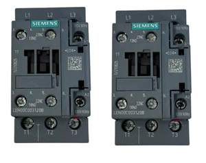 Lot of 2 – Siemens LEN00C003120B – Class LE Lighting Contactor, 30A, 3NO, 120V C - Picture 1 of 9