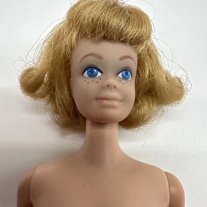 Vintage 1962 Mattel Midge Doll Barbie Friend Blonde Blue Eyes Freckles - Picture 1 of 6