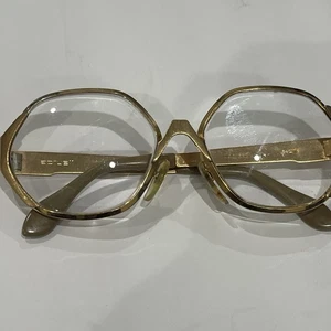 Marco de gafas Epstein vintage dorado octágono geométrico mod 333 hecho en Alemania - Imagen 1 de 9