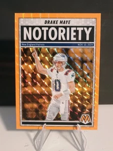 2025 Panini Mosaic - Drake Maye #3 *Notoriety Orange Prizm - Picture 1 of 2