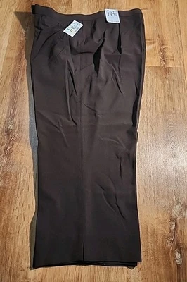 Nuevo con etiquetas Focus 2000 Marrón Oscuro Talla 18W Vestido Bi-Elástico Pantalón Corto Cintura Cómoda Poliéster Foto 1 de 4