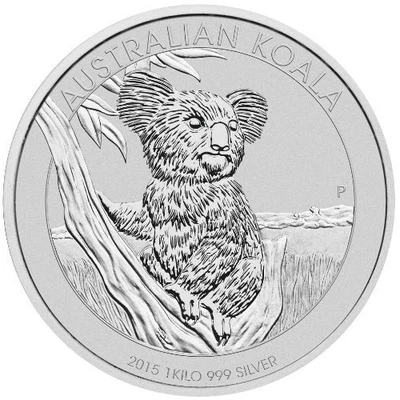 Moneda Koala de Plata Australiana de 1 Kilo (Año Aleatorio, BU) Foto 1 de 2
