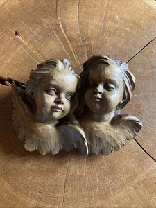 Barockengel zwei Putten Engelsköpfe Holz geschnitzt Breite ca. 24 cm - Bild 1 von 10