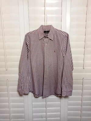 Camisa Polo Ralph Lauren Para Hombre Manga Larga Con Botones Algodón Rojo Talla L Foto 1 de 4