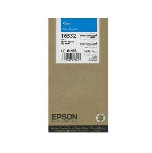 Original Epson T6532 cyan Stylus Pro 4900 200ml OVP DATUM 11/2018 - Bild 1 von 1