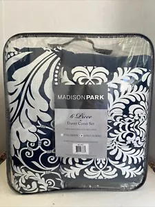 Madison Park King 6 Piece Duvet Cover Set Duvet Cov 2 Shams 3 Decor Pillows NEW - Picture 1 of 9