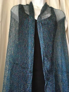 Shimmer shine sparkle Lightweight Scarf rainbow green sparkle 80 inches - Picture 1 of 2