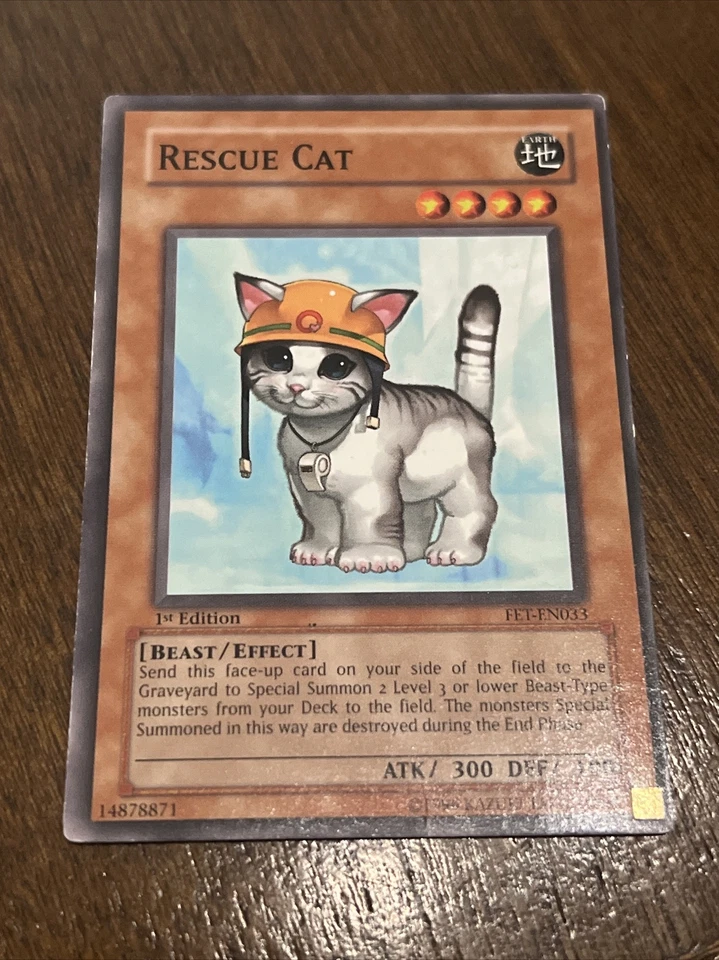 Yu-Gi-Oh! TCG Rescue Cat Flaming Eternity FET-EN033 1st Edition Common LP - Image 1 of 4