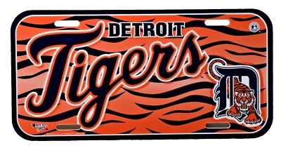 Detroit Tigers License Plate Wincraft Made in USA - Durable Plastic - Image 1 of 2