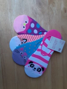 SO Girls (4 Pair) Ultra Low Liner Socks Size 9-11 & Shoe 4-10  NEW WITH TAGS - Picture 1 of 2