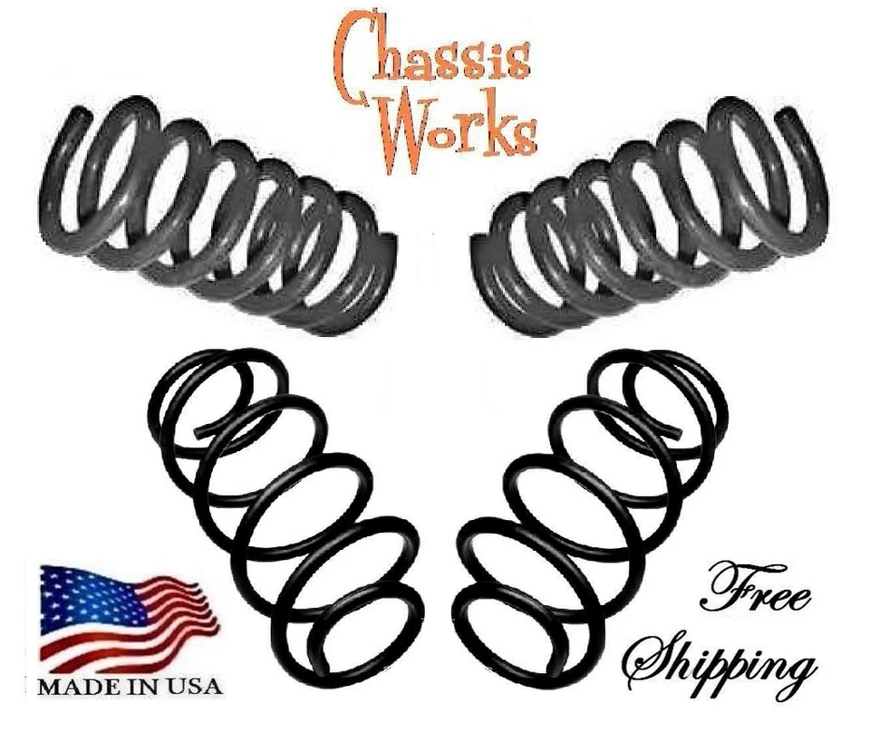 Ford Expedition 1997-2002 2x2 3" F/3" R Kit de descenso de muelles helicoidales reductores de caída Foto 1 de 1