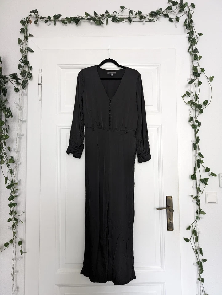 Esprit Jumpsuit Schwarz Langärmlig Gr. 36 S Mit Knöpfen - Bild 1 von 4