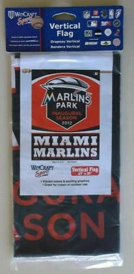Miami Marlins Park Inaugural Season 2012 Porch Deck House Vertical Flag 27 x 37 - Image 1 of 2