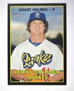 2016 Topps Heritage Minors Black #141 Grant Holmes 1/1