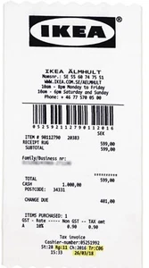 virgil abloh x ikea markerad receipt rub NYC released new in original packaging - Picture 1 of 5