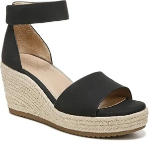 Soul Naturalizer Women's Oakley Ankle Strap Wedge Sandals, Black Size 6.5M - Picture 1 of 5