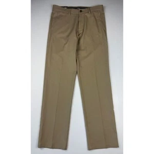 Haggar Khaki Chino Pants Straight Leg Flat Front Business Casual Trousers 32x32 - Picture 1 of 7