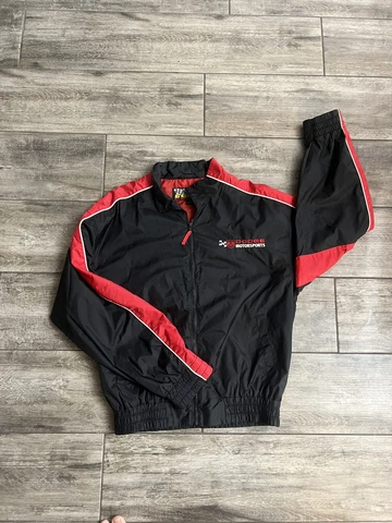 Essex NASCAR Dodge Racing Motorsports Ram Jacket Size M Black Red Embroidered Cover