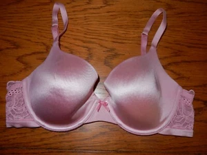 4Z 36C VICTORIA'S SECRET Angels Lined Demi Lace Wing Underwire Bra - Picture 1 of 6