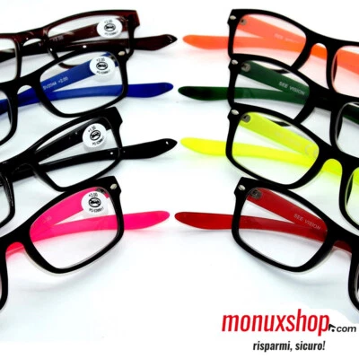 OCCHIALI DA LETTURA CON ASTE GIROCOLLO UNISEX OCCHIALI DA VISTA AUTOREGGENTI - Immagine 1 di 4