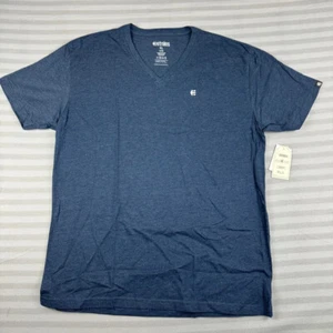 Etnies Shirt Men's XL Blue V-Neck Skateboarding Short Sleeve Skate Logo - Picture 1 of 7