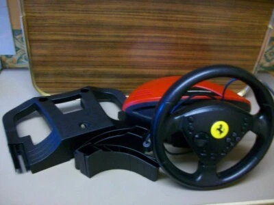 Thrustmaster 360 Modena Racing Wheel Special Edition Red PS2 and PS1 Playstation - Image 1 of 4