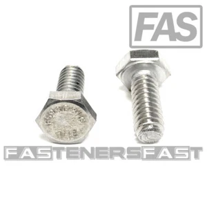 (25) 1/4-20x5/8" 316 Stainless Steel Hex Cap Screws Hex Bolts FT MARINE GRADE - Picture 1 of 5