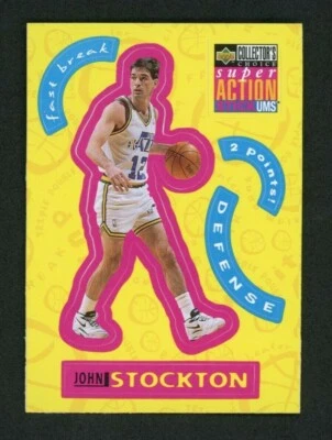 1996-97 Upper Deck Collector's Choice SuperAction Stick 'ums #S27 John Stockon - Image 1 of 2