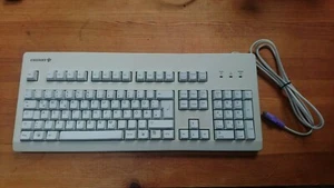 PC Tastatur mechanisch retro PS/2 Cherry G81-3000LRNDE-0 white switches #F - Bild 1 von 2