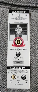 BOSTON BRUINS UNUSED TICKET 12-17-94 LAST HURRAH BOSTON GARDEN JOHN PEIRSON - Picture 1 of 2