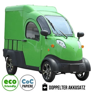 Kabinenroller Cargo Volt Truck Elektro Lastenrad mit Kabine 116Ah 45kmh - Weiss - Bild 1 von 9