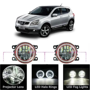 Kit fendinebbia LED anello occhio angelo DRL lampada da corsa diurna adatto per Nissan Qashqai - Foto 1 di 10