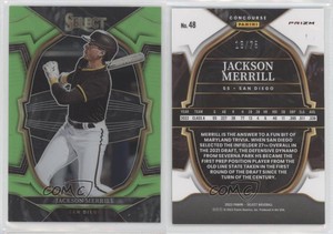 2023 Panini Select Concourse Neon Green Prizm /75 Jackson Merrill #48
